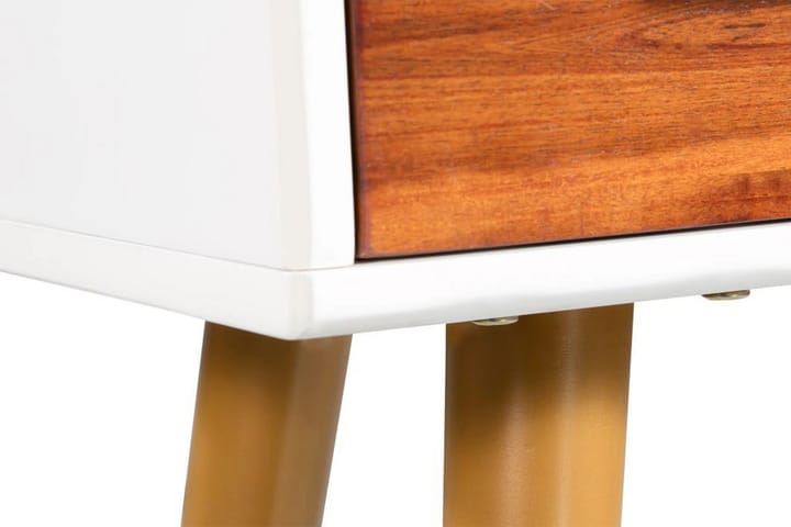 Konsollbord heltre akasietre 70x30x75 cm - Hvit - Møbler - Bord - Konsollbord & avlastningsbord