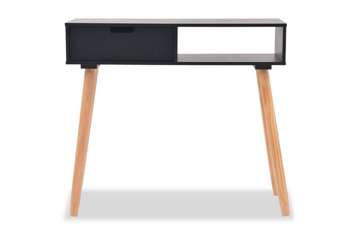 Konsollbord heltre furu 80x30x72 cm svart - Svart - Møbler - Bord - Konsollbord & avlastningsbord