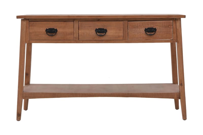 Konsollbord heltre gran 126x40x77,5 cm brun - Brun - Møbler - Bord - Konsollbord & avlastningsbord