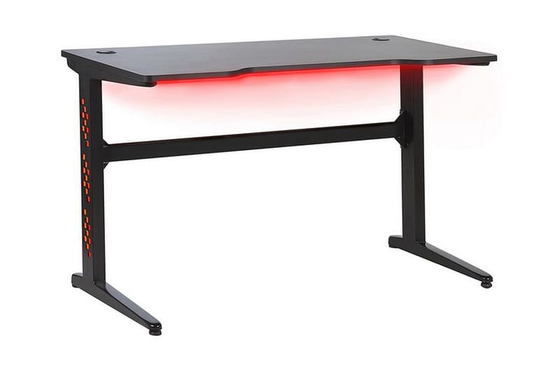 Spillebord Rombauer 120 cm med LED-belysning - Svart - Møbler - Bord - Kontorbord - Gamingbord