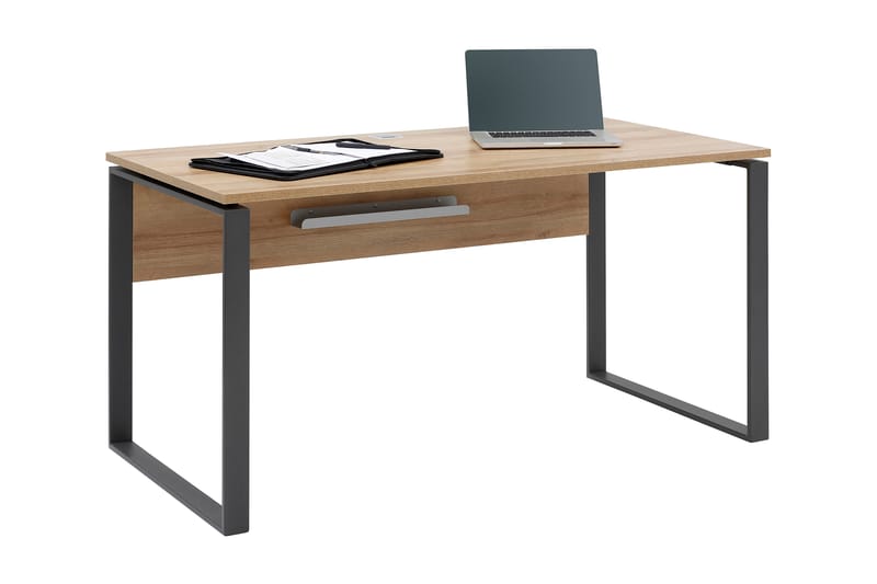 Hjørneskrivebord Birkenfeld 150 cm - Brun|Antrasitt - Møbler - Bord - Kontorbord - Skrivebord - Hjørneskrivebord