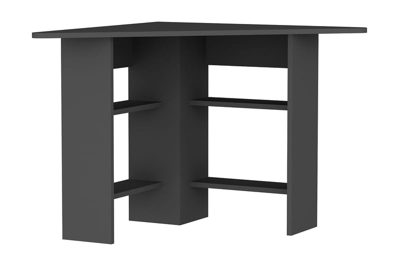 Hjørneskrivebord Cornera 80 cm med Oppbevaringshyller - Antrasitt - Møbler - Bord - Kontorbord - Skrivebord - Hjørneskrivebord