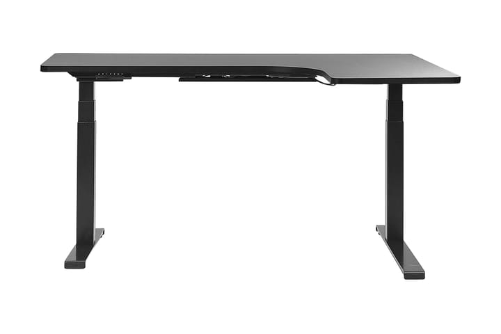 Hjørneskrivebord Hengrove 160 cm Høyre Elektriskt Justerbart - Svart - Møbler - Bord - Kontorbord - Skrivebord - Hjørneskrivebord