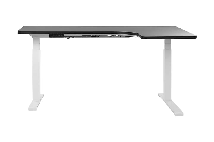 Hjørneskrivebord Hengrove 160 cm Høyre Elektriskt Justerbart - Svart - Møbler - Bord - Kontorbord - Skrivebord - Hjørneskrivebord