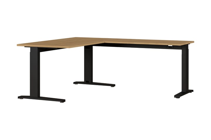 Hjørneskrivebord Sontiz - Brun|Svart - Møbler - Bord - Kontorbord - Skrivebord - Hjørneskrivebord