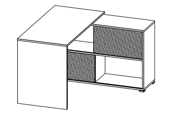 Hjørneskrivebord Starkey 120 cm - Hvit|Eik - Møbler - Bord - Kontorbord - Skrivebord - Hjørneskrivebord