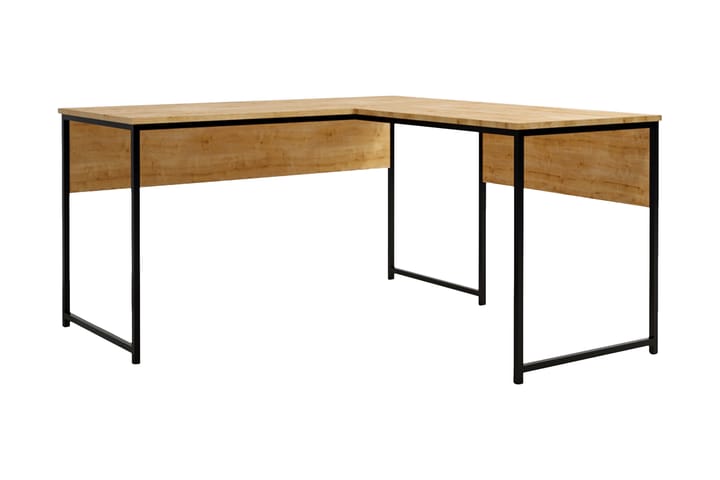 Hjørneskrivebord Tasarima 160 cm - Natur/Svart - Møbler - Bord - Kontorbord - Skrivebord - Hjørneskrivebord