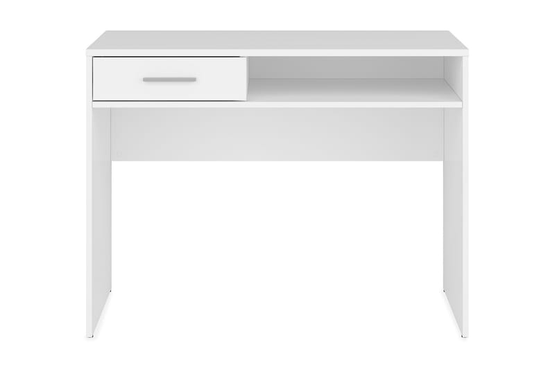 Databord Chiotto Plus 100 cm med Oppbevaring Skuff + Hylle - Hvit - Møbler - Bord - Kontorbord - Skrivebord
