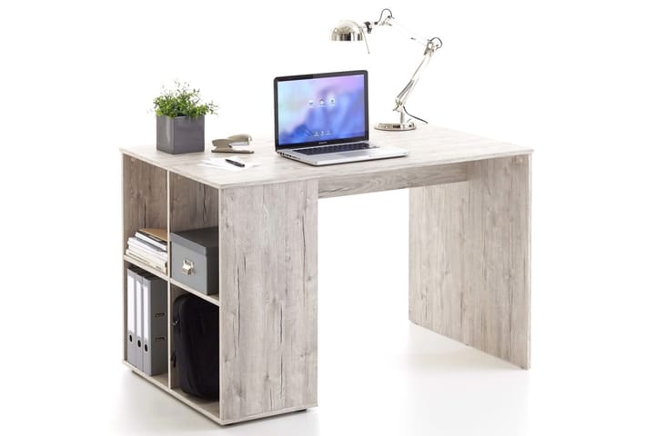 FMD Skrivebord med sidehyller 117x73x75 cm sandfarget eik - Møbler - Bord - Kontorbord - Skrivebord - Hjørneskrivebord