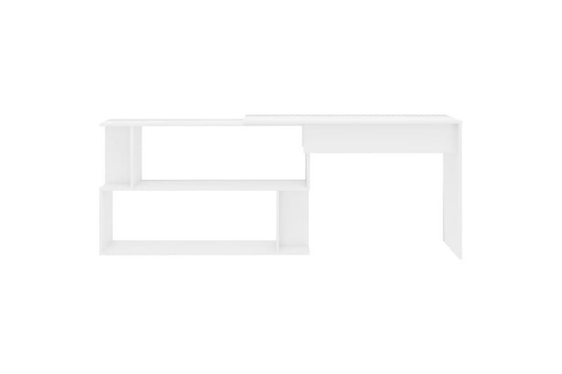 Hjørneskrivebord høyglans hvit 200x50x76 cm sponplate - Hvit - Møbler - Bord - Kontorbord - Skrivebord