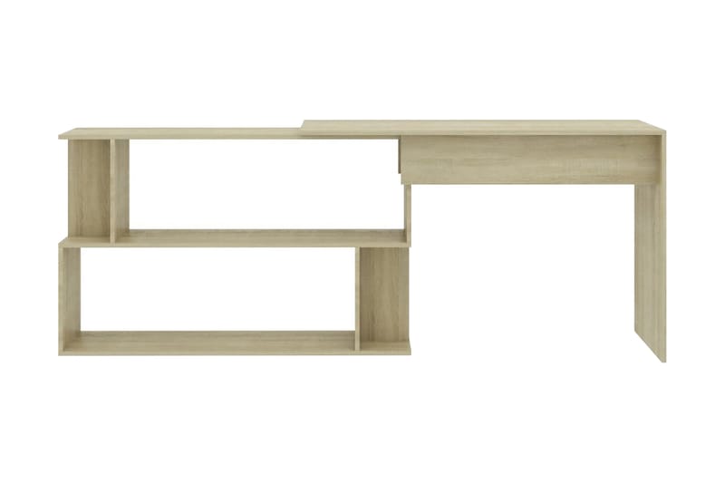 Hjørneskrivebord sonoma eik 200x50x76 cm sponplate - Brun - Møbler - Bord - Kontorbord - Skrivebord