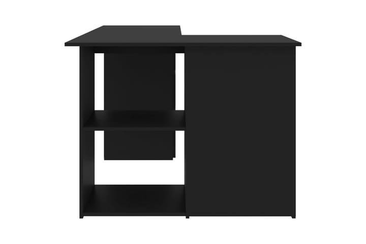 Hjørneskrivebord svart 145x100x76 cm sponplate - Svart - Møbler - Bord - Kontorbord - Skrivebord