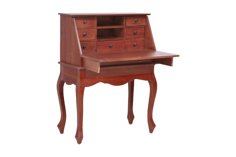 Sekretӕrbord brun 78x42x103 cm heltre mahogni - Brun - Møbler - Bord - Kontorbord - Skrivebord