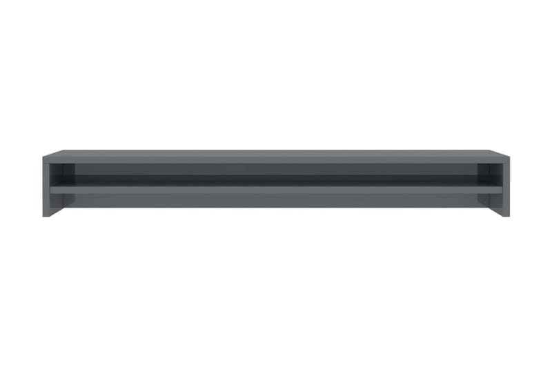 Skjermstativ høyglans grå 100x24x13 cm sponplate - Møbler - Bord - Kontorbord - Skrivebord