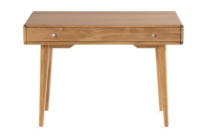 Skrivebord Barke 110 cm med Oppbevaringsskuff Massiv Eik - Brun - Møbler - Bord - Spisebord & kjøkkenbord