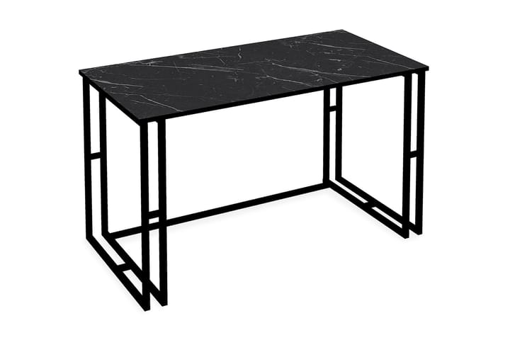 Skrivebord Blista 120 cm Marmormønster - Svart - Møbler - Bord - Kontorbord - Skrivebord