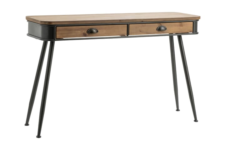Skrivebord Cleator 121 cm med Oppbevaringsskuffer - Tre/Natur/Svart - Møbler - Bord - Kontorbord - Skrivebord