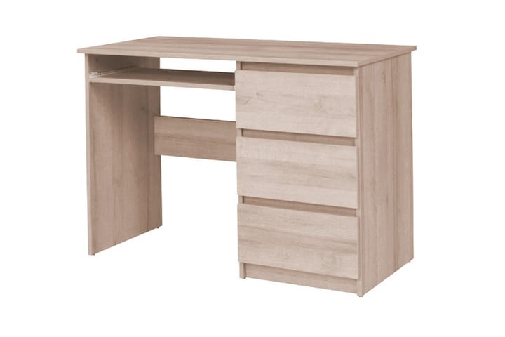 Skrivebord Cocana 110 cm med Oppbevaring Skuffer - Sonomaeik - Møbler - Bord - Kontorbord - Skrivebord