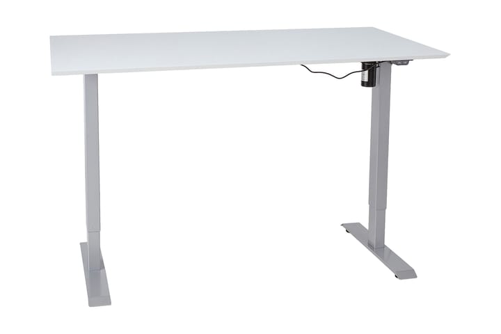 Skrivebord Cogito 1 160 cm Hev- og Senkbart Elektrisk - Gråhvit - Møbler - Bord - Kontorbord - Skrivebord
