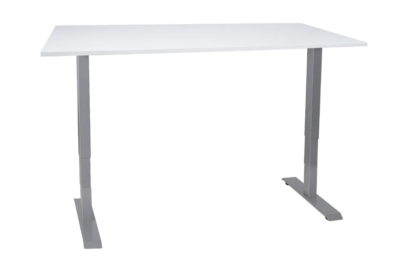 Skrivebord Cogito 2 140 cm Hev- og Senkbart - Gråhvit - Møbler - Bord - Kontorbord - Skrivebord - Hev og senkbart skrivebord