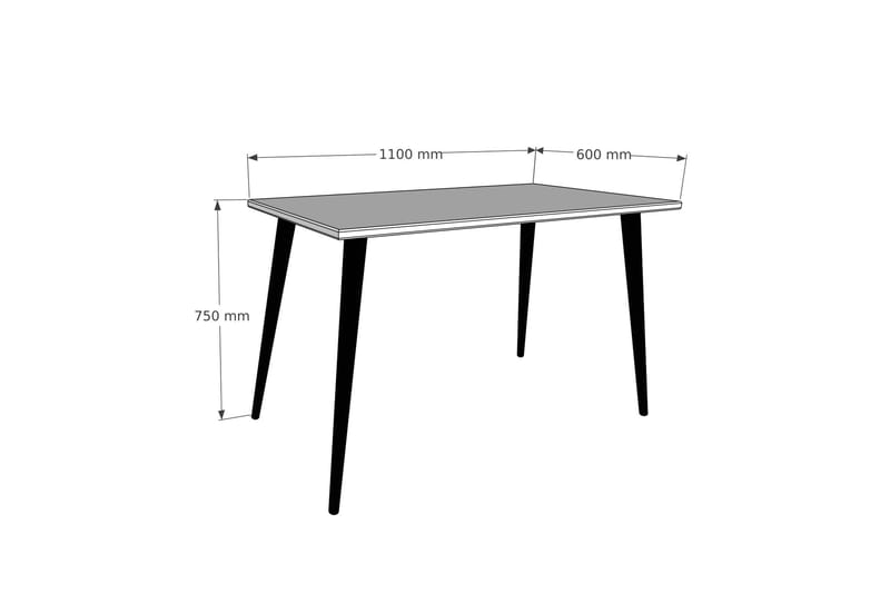 Skrivebord Eltuito 110 cm - Natur - Møbler - Bord - Kontorbord - Skrivebord