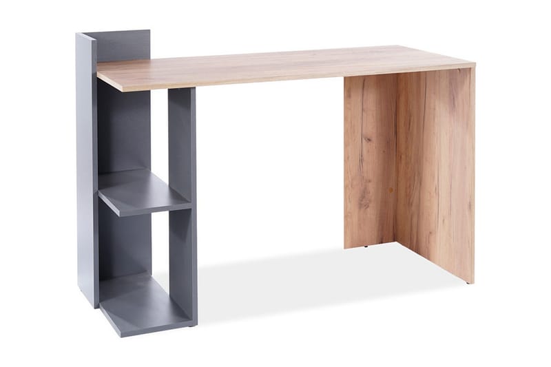 Skrivebord Estevam 122 cm - Eik/Mørkegrå - Møbler - Bord - Kontorbord - Skrivebord