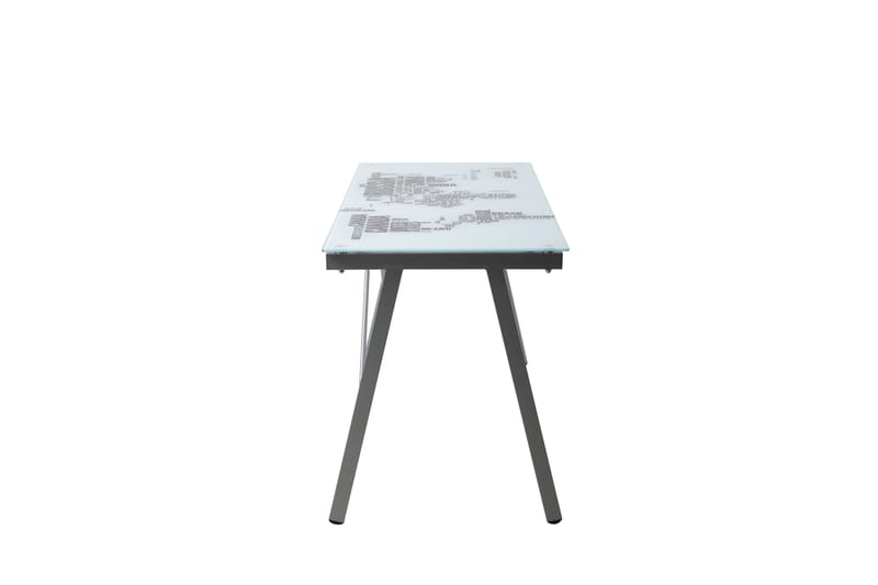 Skrivebord Estremera 113 cm med Kart - Grå - Møbler - Bord - Kontorbord - Skrivebord