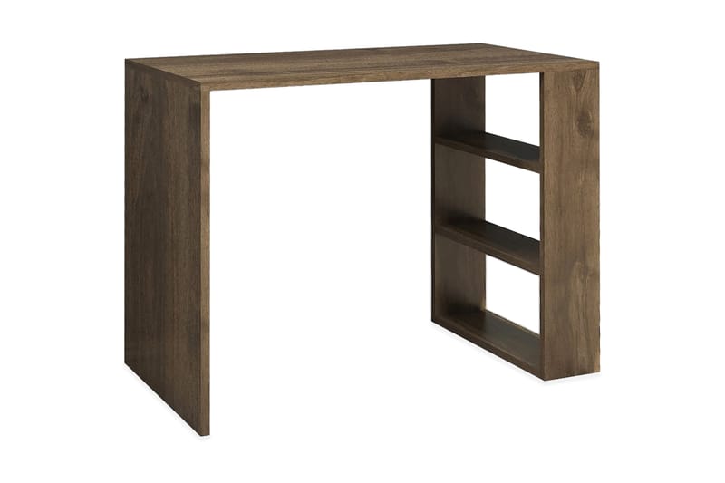 Skrivebord Fatimah 90 cm med Oppbevaringshyller - Valnøttsbrun - Møbler - Bord - Kontorbord - Skrivebord