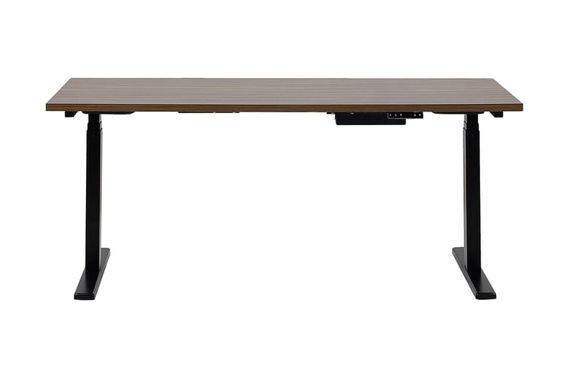 Skrivebord Hengrove 160 cm Elektriskt Justerbart - Mørkebrun/Svart - Møbler - Bord - Kontorbord - Skrivebord - Hev og senkbart skrivebord