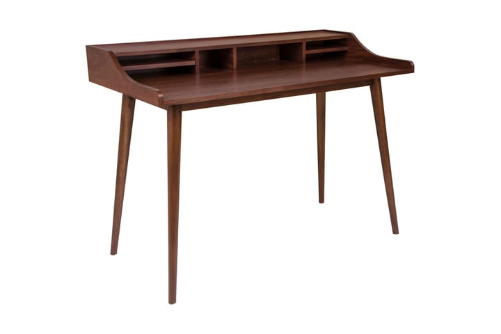 Skrivebord Koontz 120 cm med Oppbevaringshylle - Valnøttsbrun - Møbler - Bord - Kontorbord - Skrivebord