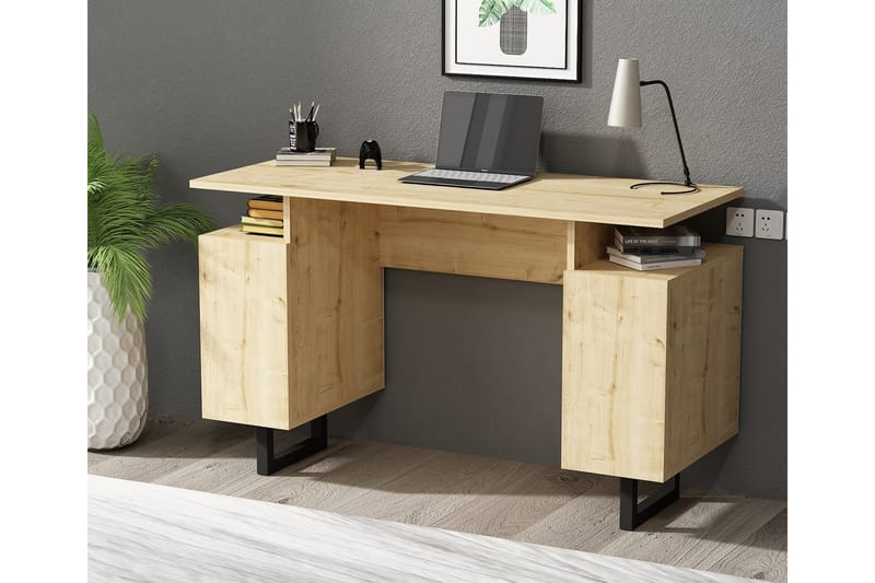 Skrivebord Marvdasht 120 cm - Natur - Møbler - Bord - Kontorbord - Skrivebord