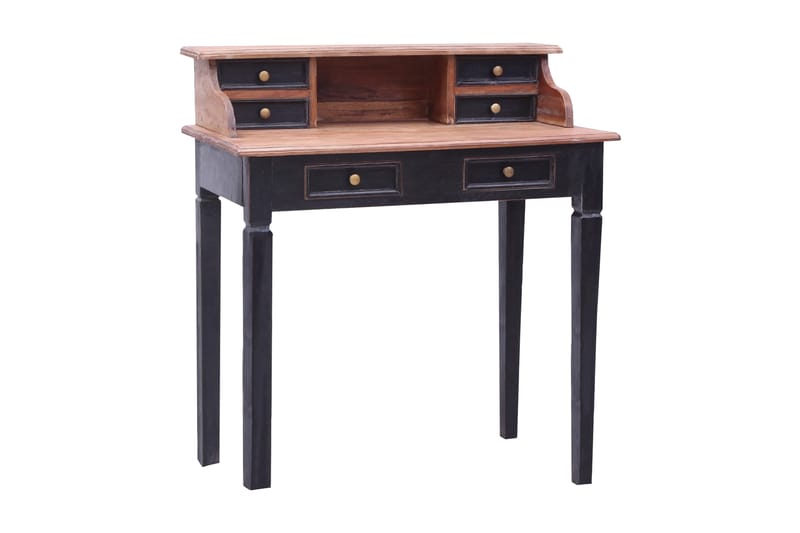 Skrivebord med skuffer 90x50x101 cm gjenvunnet heltre - Brun - Møbler - Bord - Kontorbord - Skrivebord