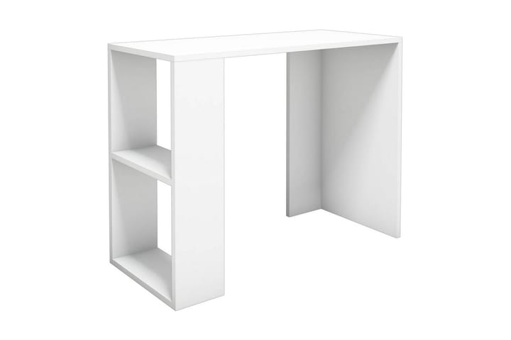 Skrivebord Nano 90 cm med Oppbevaringshylle Hvit - Homemania - Møbler - Bord - Kontorbord - Skrivebord