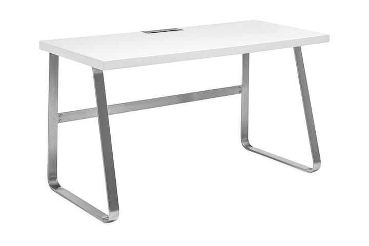 Skrivebord Peaver 140 cm - Hvit/Krom - Møbler - Bord - Kontorbord - Skrivebord