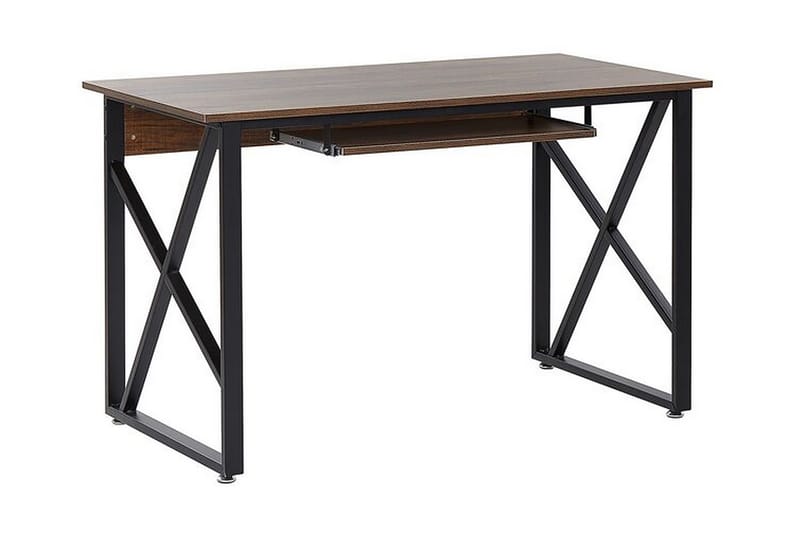 Skrivebord Quardon 120 cm - Mørket Tre/Svart - Møbler - Bord - Kontorbord - Skrivebord