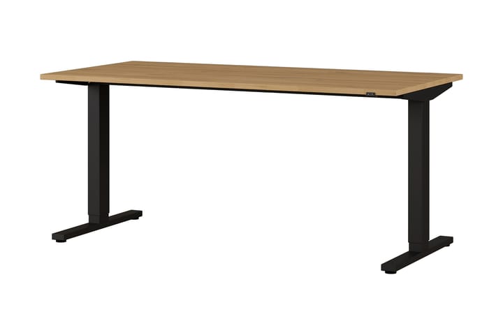 Skrivebord Requeijo 160 cm Hev- og Senkbart - Brun/Svart - Møbler - Bord - Kontorbord - Skrivebord - Hev og senkbart skrivebord