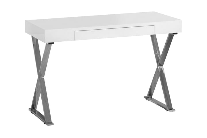 Skrivebord Rinea 120 cm - Hvit/Krom - Møbler - Bord - Kontorbord - Skrivebord