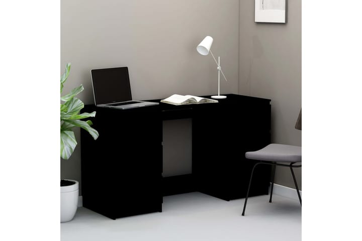 Skrivebord svart 140x50x77 cm sponplate - Svart - Møbler - Bord - Kontorbord - Skrivebord