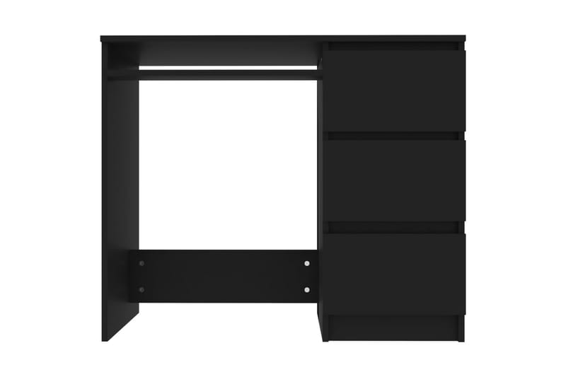 Skrivebord svart 90x45x76 cm sponplate - Svart - Møbler - Bord - Kontorbord - Skrivebord
