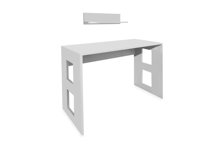 Skrivebord Tessie 90 cm med Oppbevaring Vegghylle - Hvit - Møbler - Bord - Kontorbord - Skrivebord