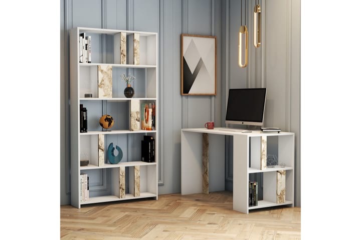 Skrivebord Tibani 120 cm - Hvit - Møbler - Stoler - Spisestuestoler & kjøkkenstoler