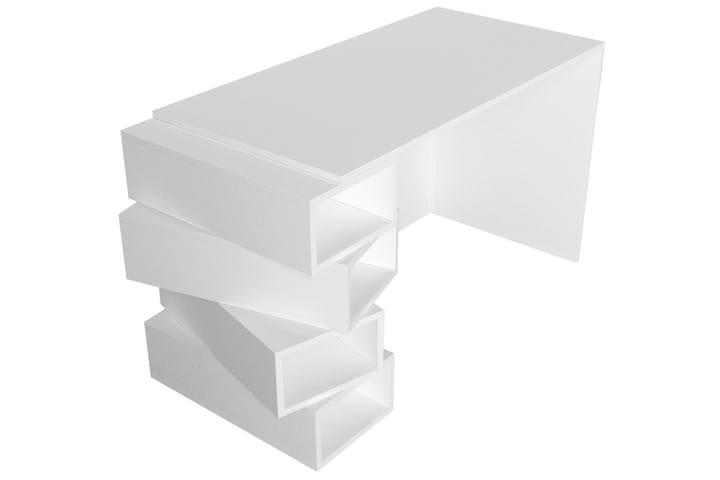 Skrivebord Verano 130 cm med Oppbevaringshyller - Hvit - Møbler - Bord - Kontorbord - Skrivebord
