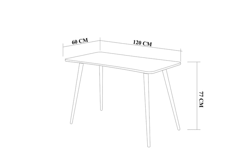 Skrivebord Ziemupe 120 cm - Hvit/Natur - Møbler - Bord - Kontorbord - Skrivebord