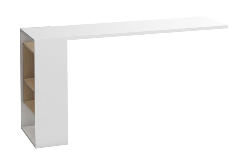 Skrivebordsskiva 4You 142 cm med Oppbevaringshylle Hvit/Natu - VOX - Møbler - Bord - Sminkebord & toalettbord