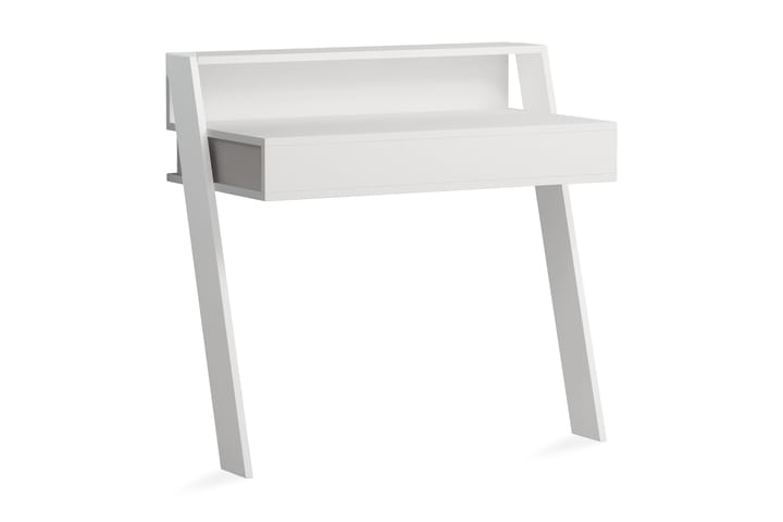 Veggskrivebord Rodger 94 cm med Oppbevaringsskuff + Hylle - Hvit - Møbler - Bord - Kontorbord - Skrivebord
