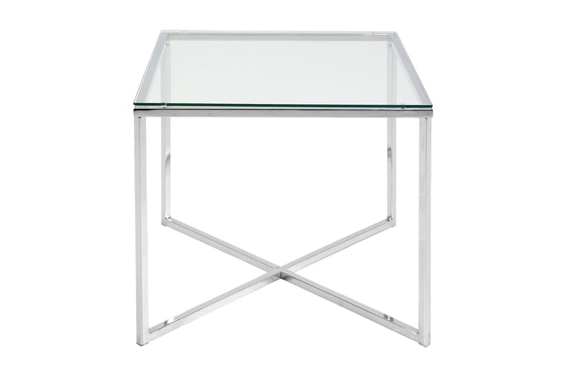 Sidebord Odd 50 cm - Glas|Krom - Møbler - Bord - Lampebord & sidebord