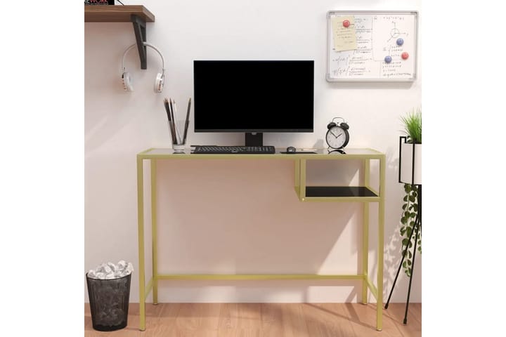 Databord gjennomsiktig 100x36x74 cm herdet glass - Gjennomsiktig - Møbler - Bord - Kontorbord - Skrivebord - Hev og senkbart skrivebord