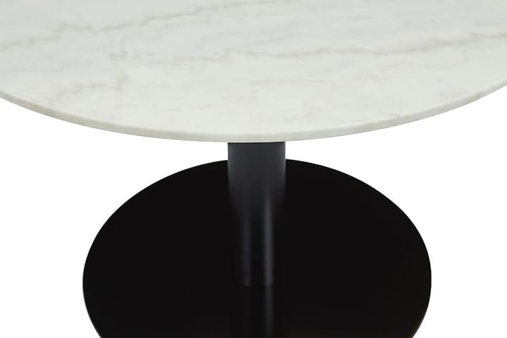 Spisebord Justine 106 cm Rundt Marmor - Hvit|Svart - Møbler - Bord - Marmorbord