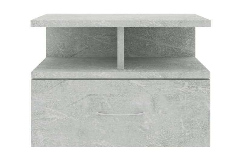Flytende nattbord 2 stk betonggrå 40x31x27 cm sponplate - Grå - Møbler - Bord - Sengebord & nattbord