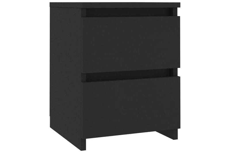 Nattbord 2 stk svart 30x30x40 cm sponplate - Svart - Møbler - Bord - Sengebord & nattbord